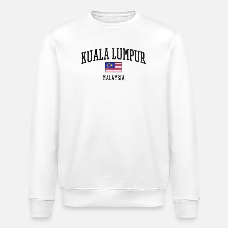 Drapeau malaisien en contraste nocturne - Sweat bio ROLLER Stanley/Stella Unisexe - blanc
