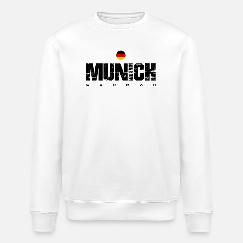 Deutsche Flagge Kreisförmiges Emblem - Stanley/Stella Unisex Bio-Sweatshirt ROLLER - Weiß