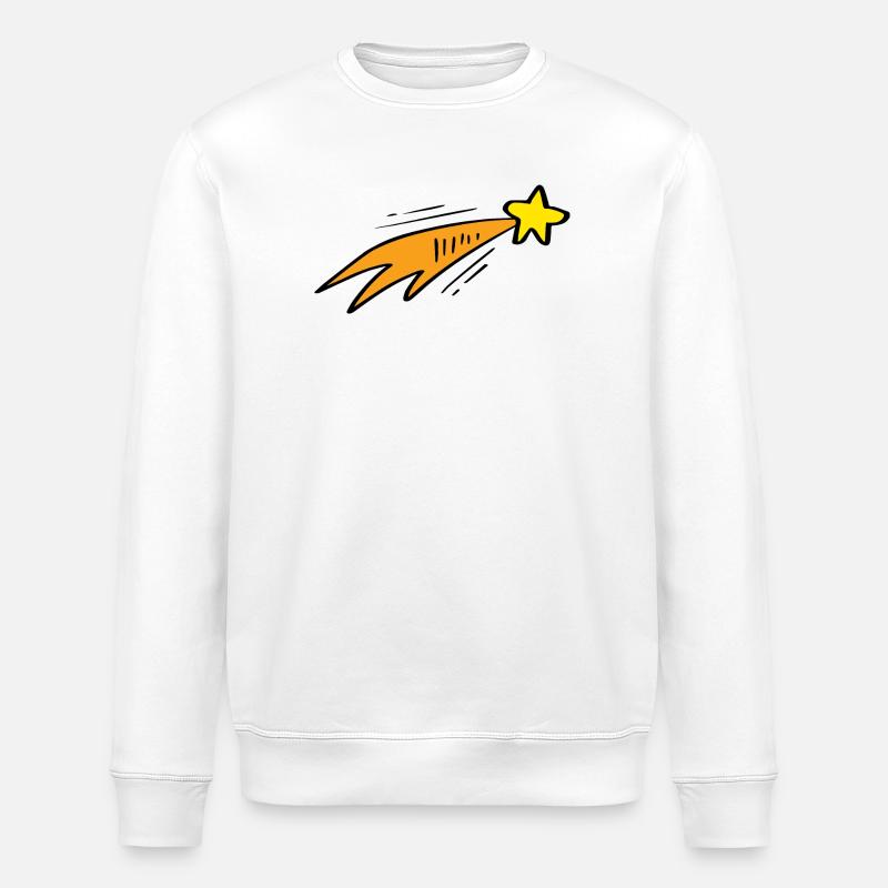 Fusée néon Star Trail - Sweat bio ROLLER Stanley/Stella Unisexe - blanc