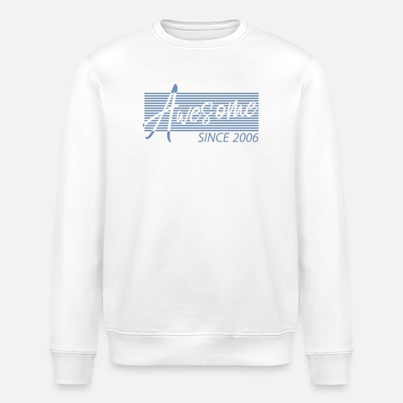 Awesome Since 2006 - Stanley/Stella ROLLER Unisex Organic Sweatshirt - white