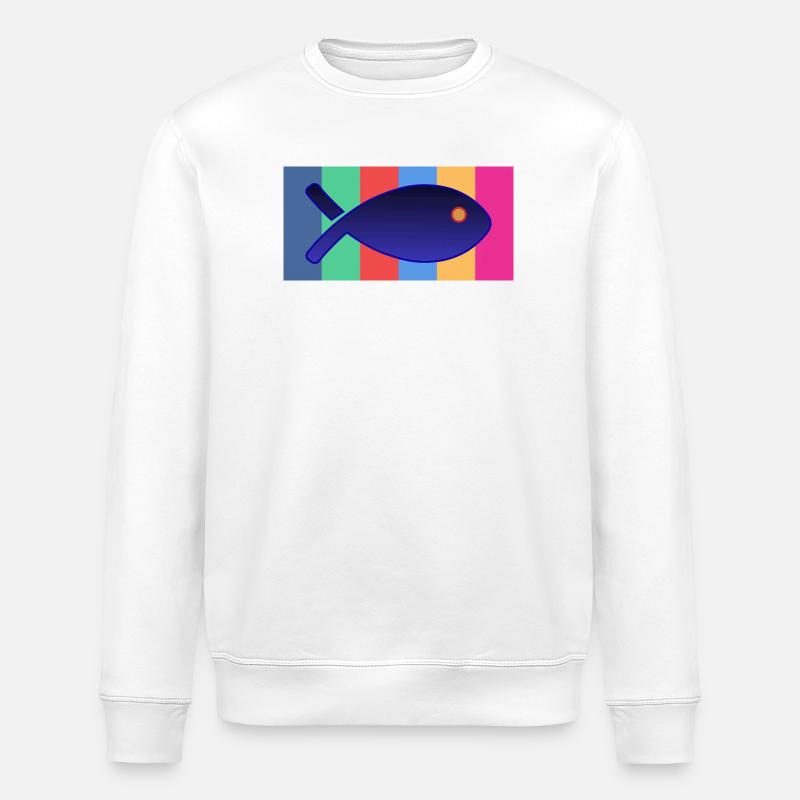 poisson - Sweat bio ROLLER Stanley/Stella Unisexe - blanc