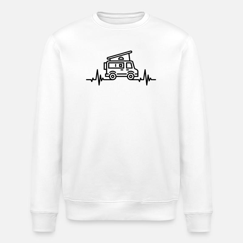 Battement de cœur de fourgonnette - Sweat bio ROLLER Stanley/Stella Unisexe - blanc