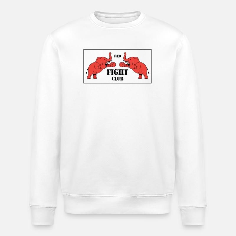 Duel de deux éléphants rouges - Sweat bio ROLLER Stanley/Stella Unisexe - blanc