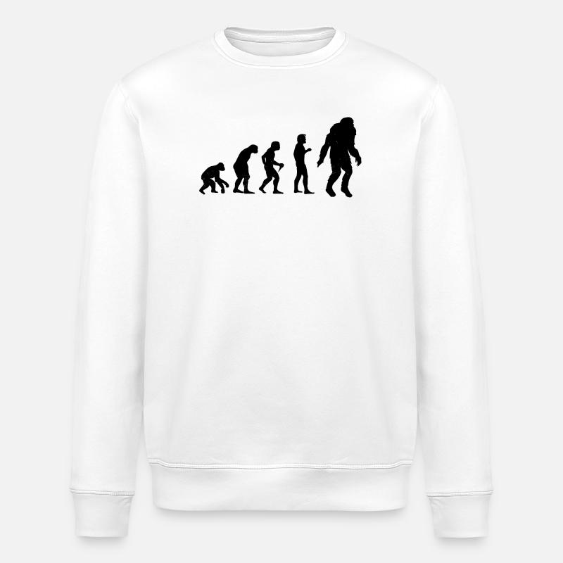 Bigfoot Sasquatch Cache-cache Dictons - Sweat bio ROLLER Stanley/Stella Unisexe - blanc