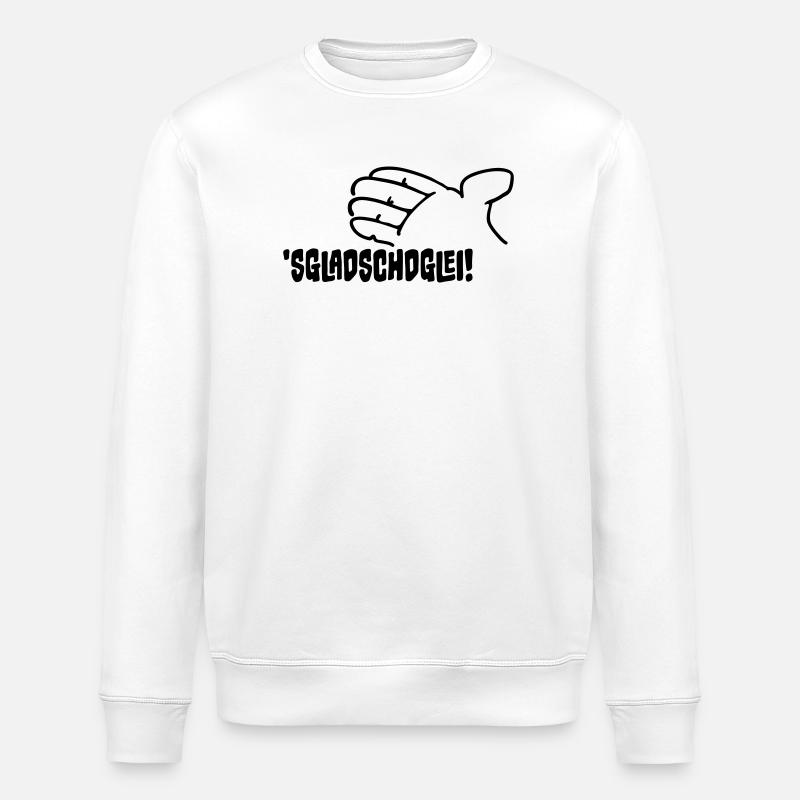 Sgladschdglei ! Il s’apprête à applaudir ! - Sweat bio ROLLER Stanley/Stella Unisexe - blanc