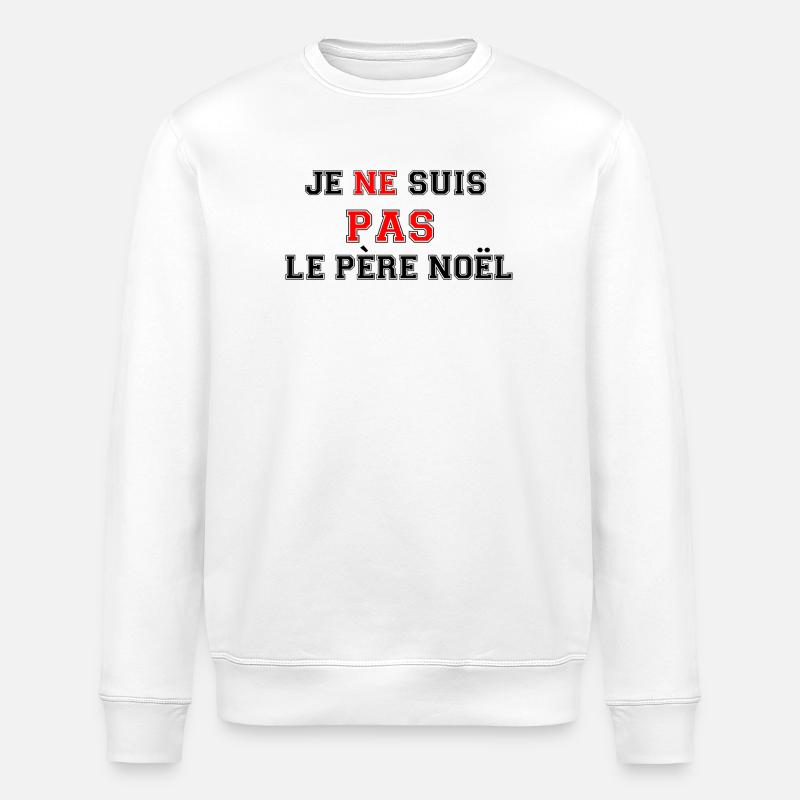 Ich bin nicht der Weihnachtsmann - Stanley/Stella Unisex Bio-Sweatshirt ROLLER - Weiß