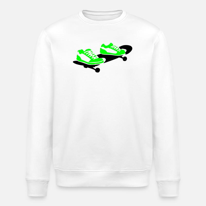 Skateboard - Sweat bio ROLLER Stanley/Stella Unisexe - blanc