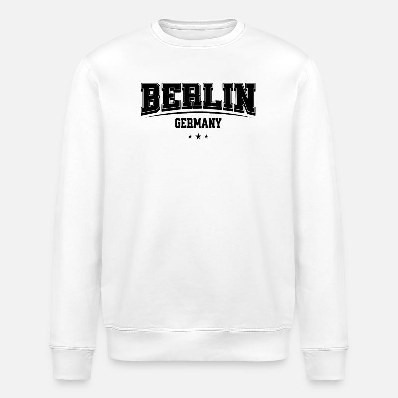 Berlin City Statement Design - Stanley/Stella Unisex Bio-Sweatshirt ROLLER - Weiß