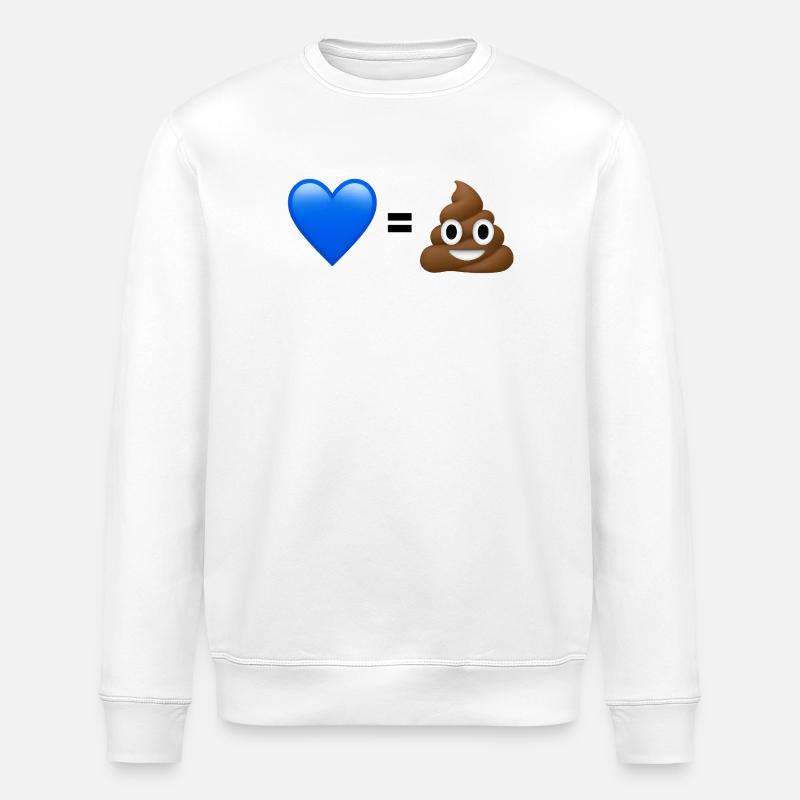 AfD est nul - 💙 = 💩 (Bright Design) - Sweat bio ROLLER Stanley/Stella Unisexe - blanc