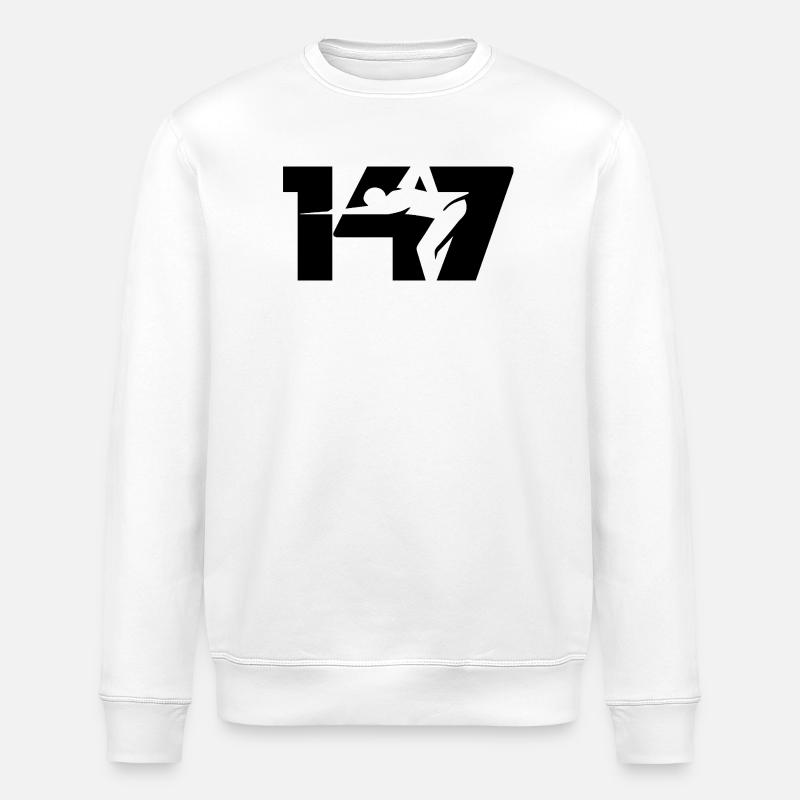 147 Snooker Icon (Noir) - Sweat bio ROLLER Stanley/Stella Unisexe - blanc