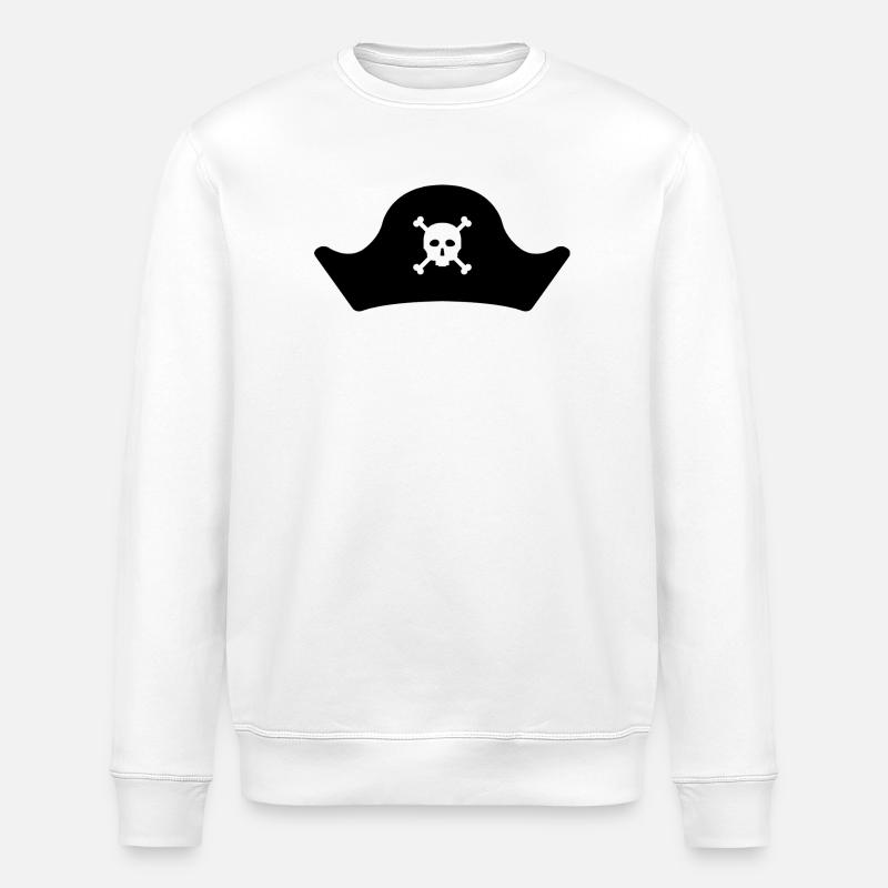 Chapeau de pirate - Sweat bio ROLLER Stanley/Stella Unisexe - blanc