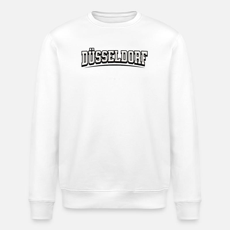 Düsseldorf Germany Blockschrift-Logo - Stanley/Stella Unisex Bio-Sweatshirt ROLLER - Weiß
