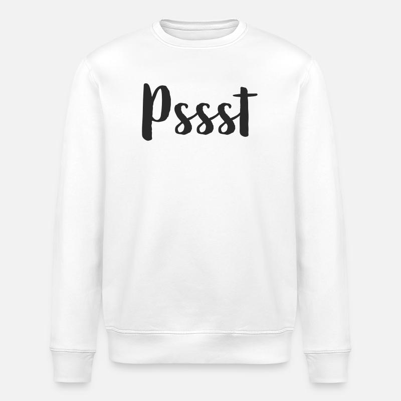 Pssst - Ruhe bitte - Stanley/Stella Unisex Bio-Sweatshirt ROLLER - Weiß