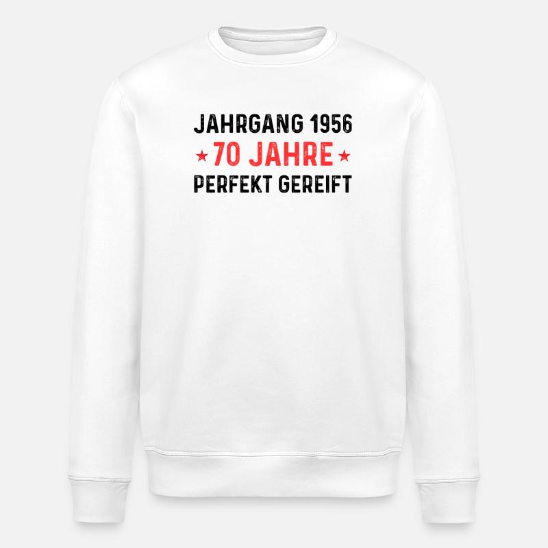 Millésime 1956 – 70 ans parfaitement maturé - Sweat bio ROLLER Stanley/Stella Unisexe - blanc
