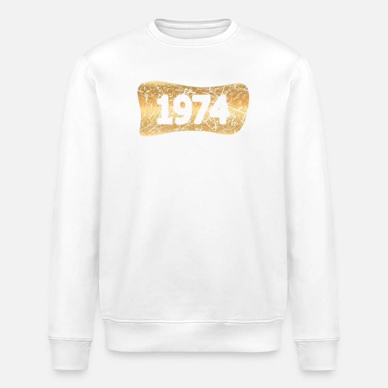 Goldbarrren 1974 - Stanley/Stella Unisex Bio-Sweatshirt ROLLER - Weiß