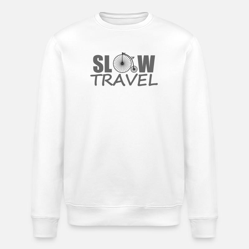 VOYAGE LENT - Sweat bio ROLLER Stanley/Stella Unisexe - blanc
