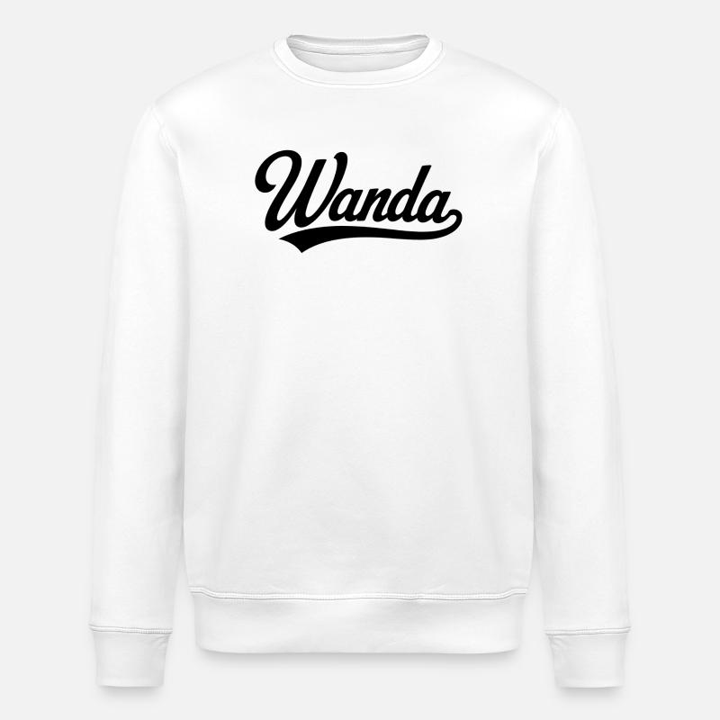 Nom Wanda, premier nom famille - Sweat bio ROLLER Stanley/Stella Unisexe - blanc