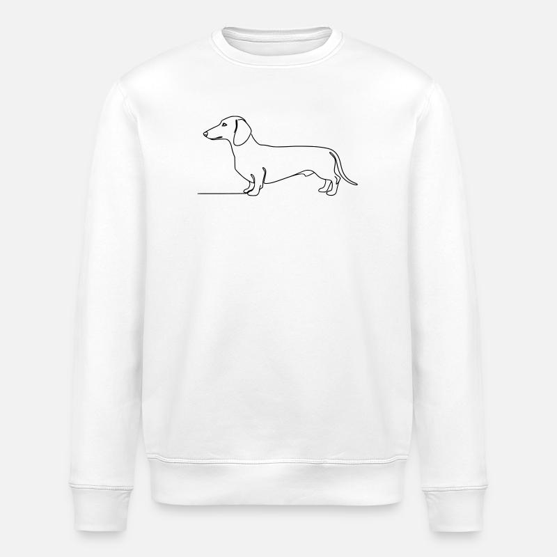 Art d’une ligne teckel teckel - Sweat bio ROLLER Stanley/Stella Unisexe - blanc