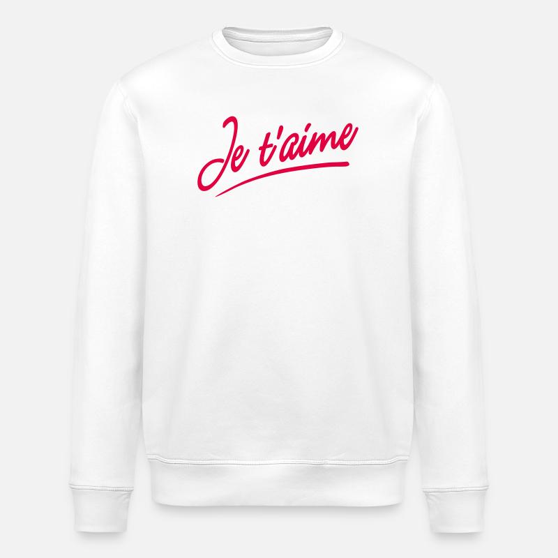 Je t'aime - Stanley/Stella Unisex Bio-Sweatshirt ROLLER - Weiß