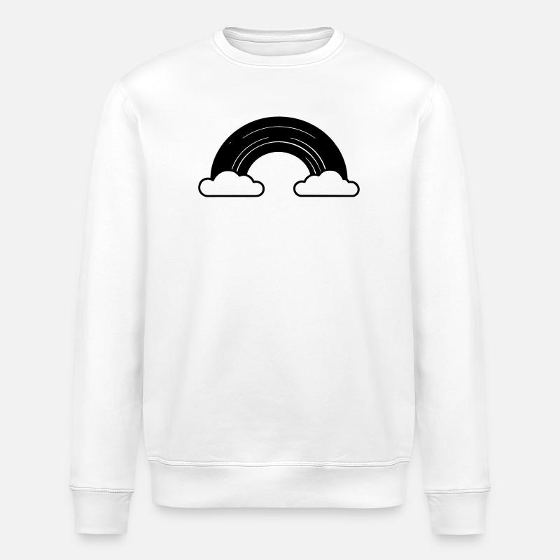 rainbow - Stanley/Stella ROLLER Unisex Organic Sweatshirt - white