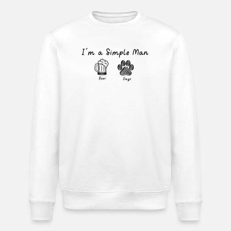 I am a simple Man - Stanley/Stella Unisex Bio-Sweatshirt ROLLER - Weiß