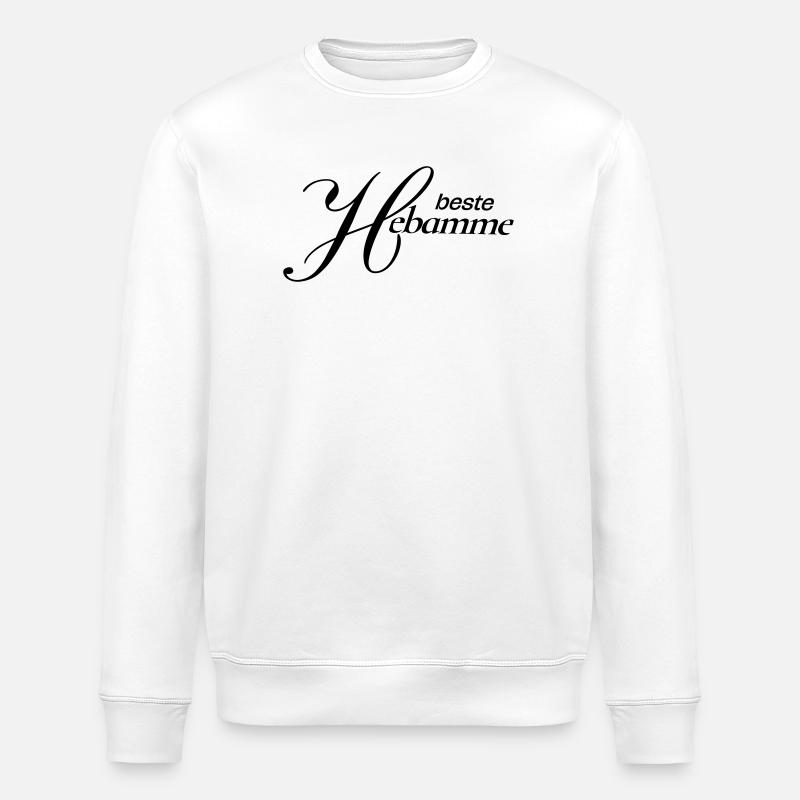 Beste Hebamme - Stanley/Stella Unisex Bio-Sweatshirt ROLLER - Weiß