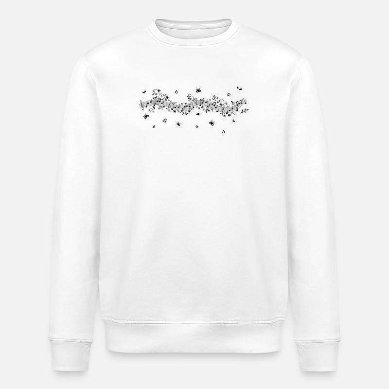 Musiknoten - Stanley/Stella Unisex Bio-Sweatshirt ROLLER - Weiß