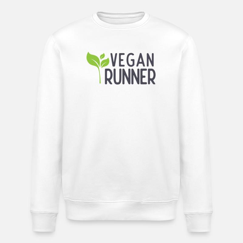 Veganer Läufer - Stanley/Stella Unisex Bio-Sweatshirt ROLLER - Weiß