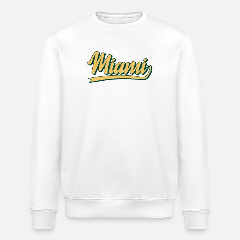 Style de police rétro de Miami - Sweat bio ROLLER Stanley/Stella Unisexe - blanc