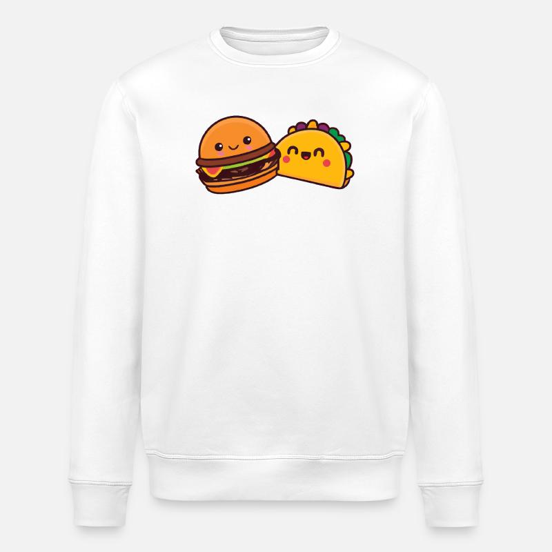 Burger und Döner - Stanley/Stella Unisex Bio-Sweatshirt ROLLER - Weiß