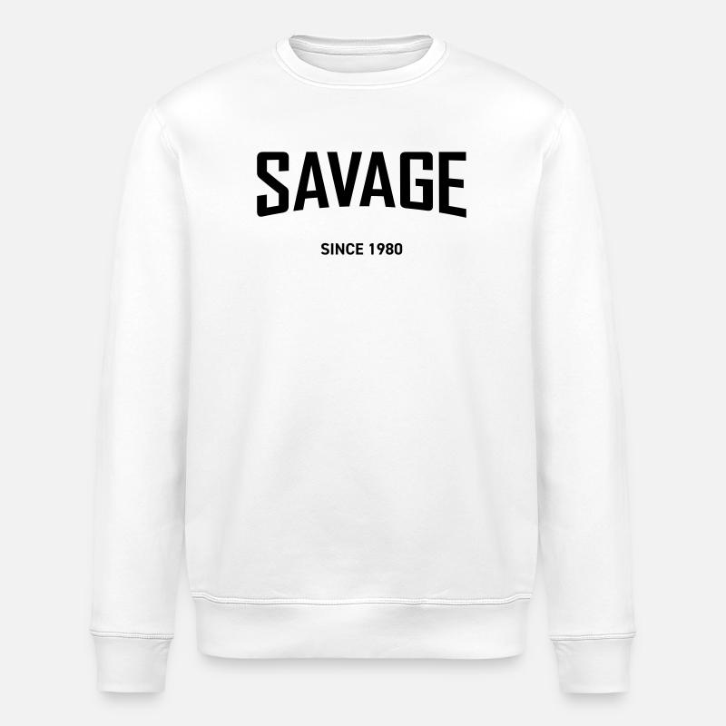 SAVAGE SEIT 1980 - Stanley/Stella Unisex Bio-Sweatshirt ROLLER - Weiß
