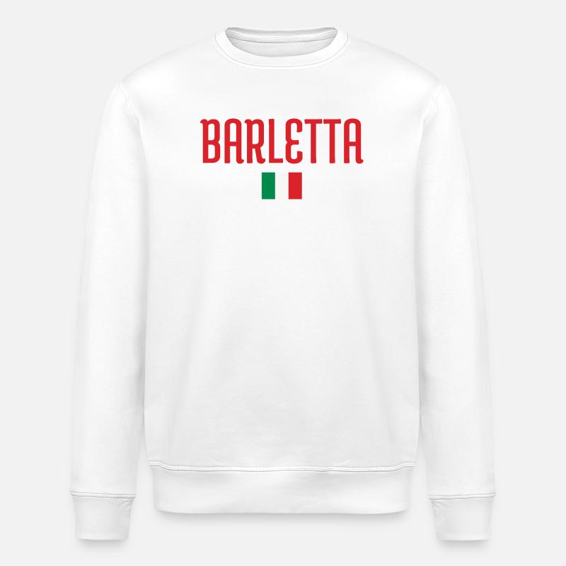 Conception du drapeau italien Barletta - Sweat bio ROLLER Stanley/Stella Unisexe - blanc