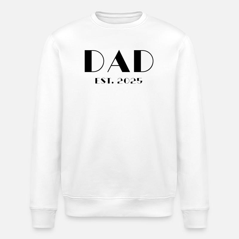 Dad Est 2025 - Stanley/Stella Unisex Bio-Sweatshirt ROLLER - Weiß