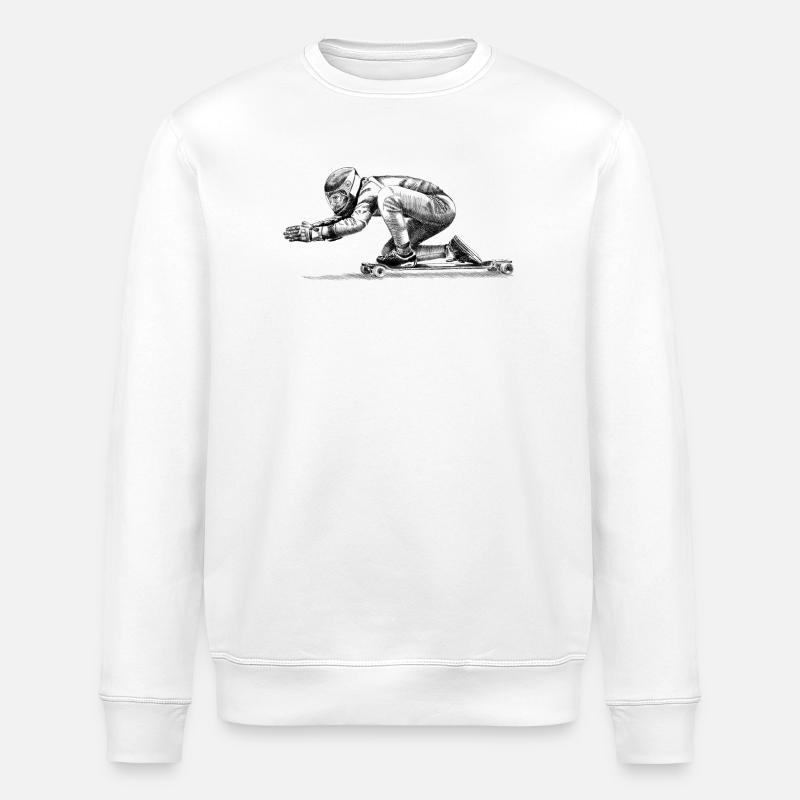 Longboard - Stanley/Stella ROLLER Unisex Organic Sweatshirt - white