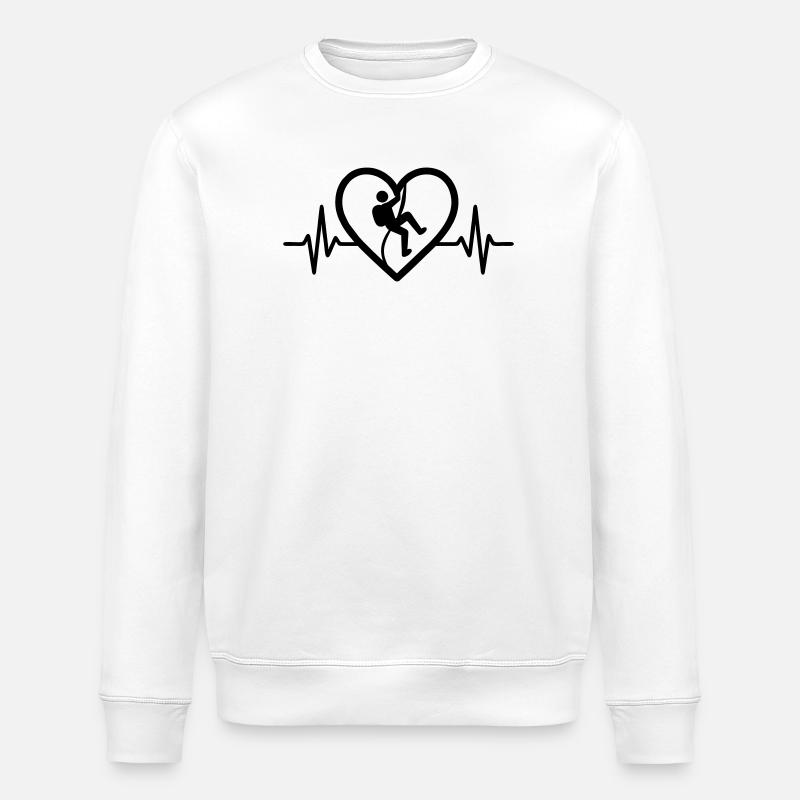 Cœur d’escalade - Sweat bio ROLLER Stanley/Stella Unisexe - blanc