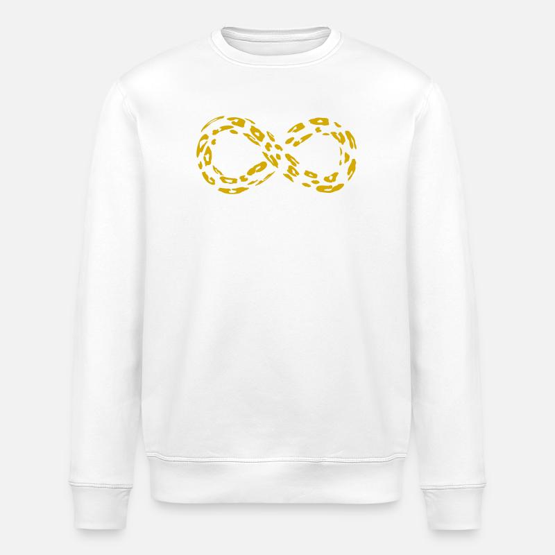 Leopard Infinity Loop (alternativ) - Stanley/Stella Unisex Bio-Sweatshirt ROLLER - Weiß