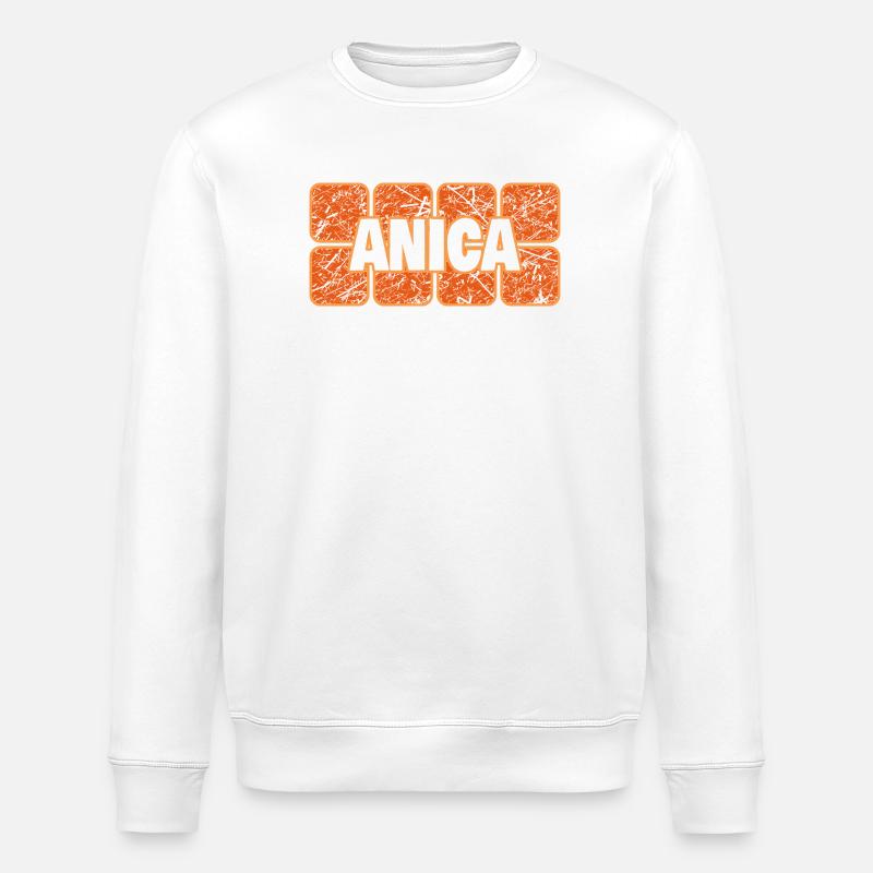 Anica as a given name - Stanley/Stella ROLLER Unisex Organic Sweatshirt - white