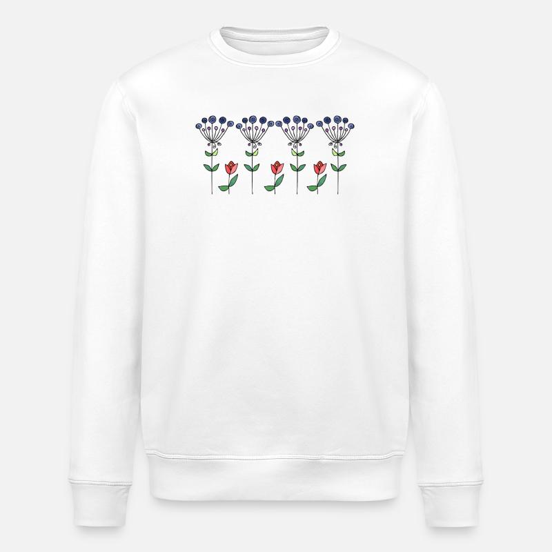 Blumen - Stanley/Stella Unisex Bio-Sweatshirt ROLLER - Weiß