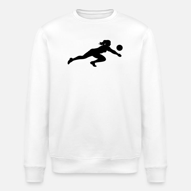 Volleyball Silhouette - Stanley/Stella Unisex Bio-Sweatshirt ROLLER - Weiß