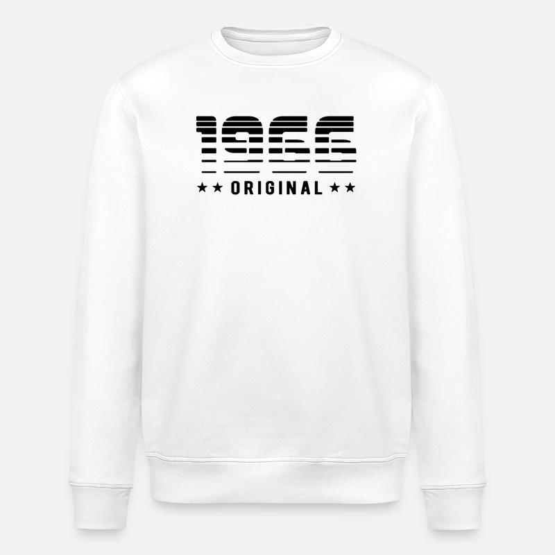 1966 Design rétro original | Anniversaire - Sweat bio ROLLER Stanley/Stella Unisexe - blanc