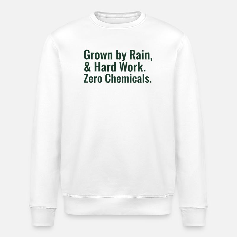 Nachhaltige Gartenbau Sprüche Regenerative Landwir - Stanley/Stella Unisex Bio-Sweatshirt ROLLER - Weiß