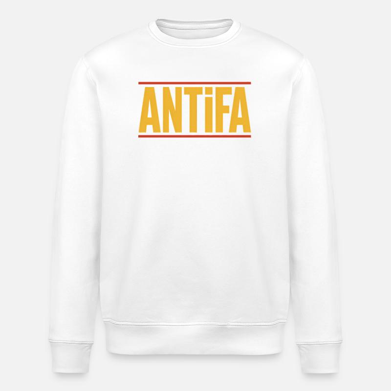 Antifa – Antifaschistisches Merch - Stanley/Stella Unisex Bio-Sweatshirt ROLLER - Weiß