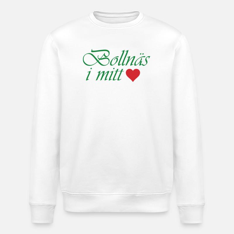 Bollnäs dans mon cœur - Sweat bio ROLLER Stanley/Stella Unisexe - blanc
