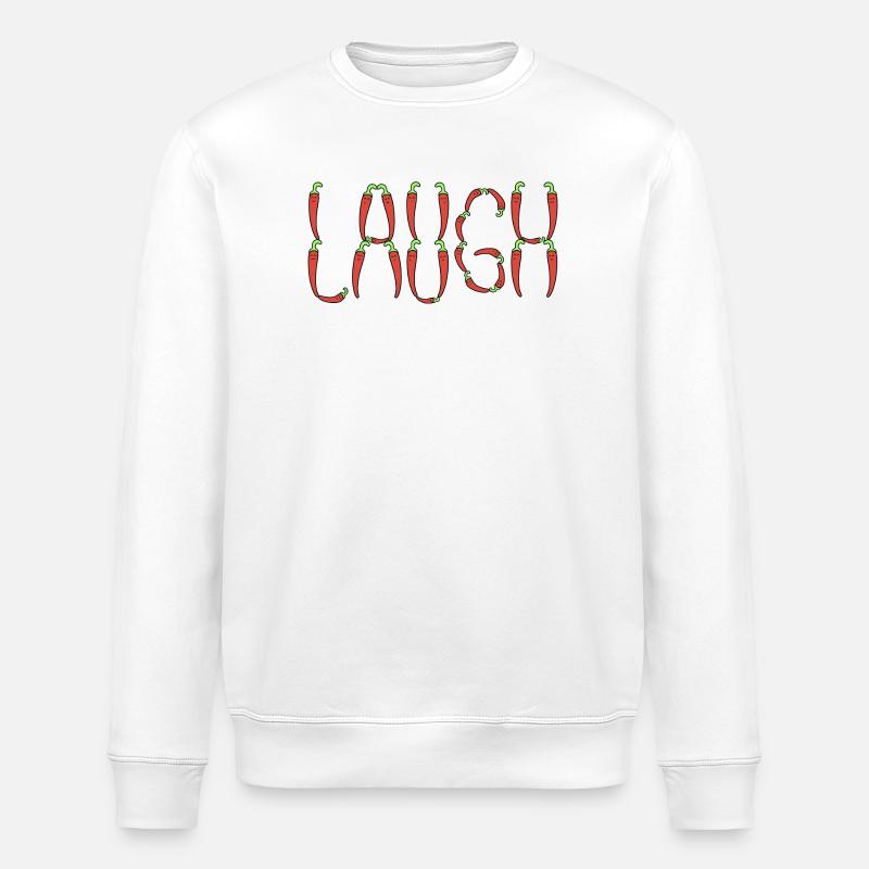 Piments piments Rire - Sweat bio ROLLER Stanley/Stella Unisexe - blanc
