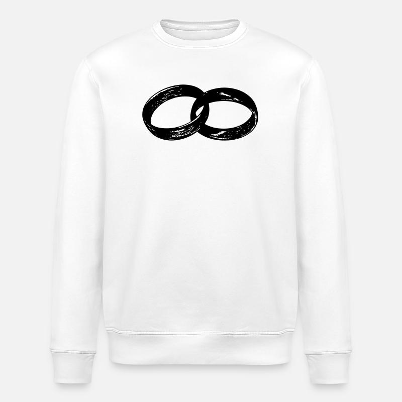 Les anneaux de mariage - Sweat bio ROLLER Stanley/Stella Unisexe - blanc