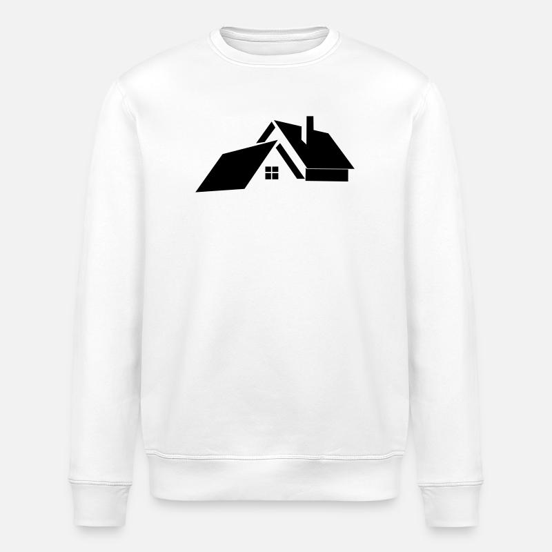 Logo für Haus oder Haus - Stanley/Stella Unisex Bio-Sweatshirt ROLLER - Weiß
