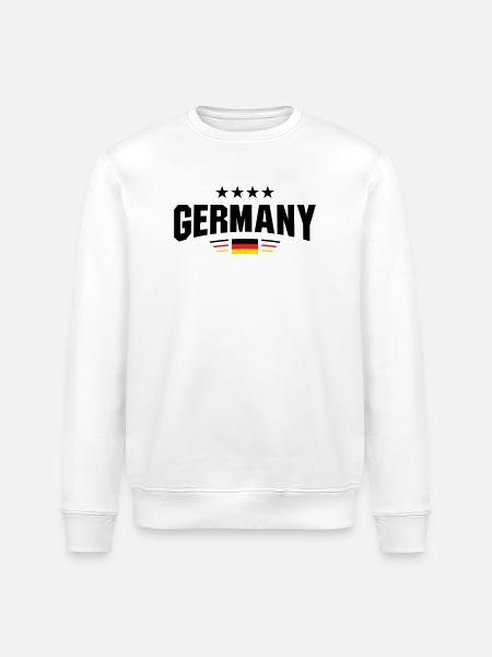 Germany Fan Curve - Stanley/Stella ROLLER Unisex Organic Sweatshirt - white