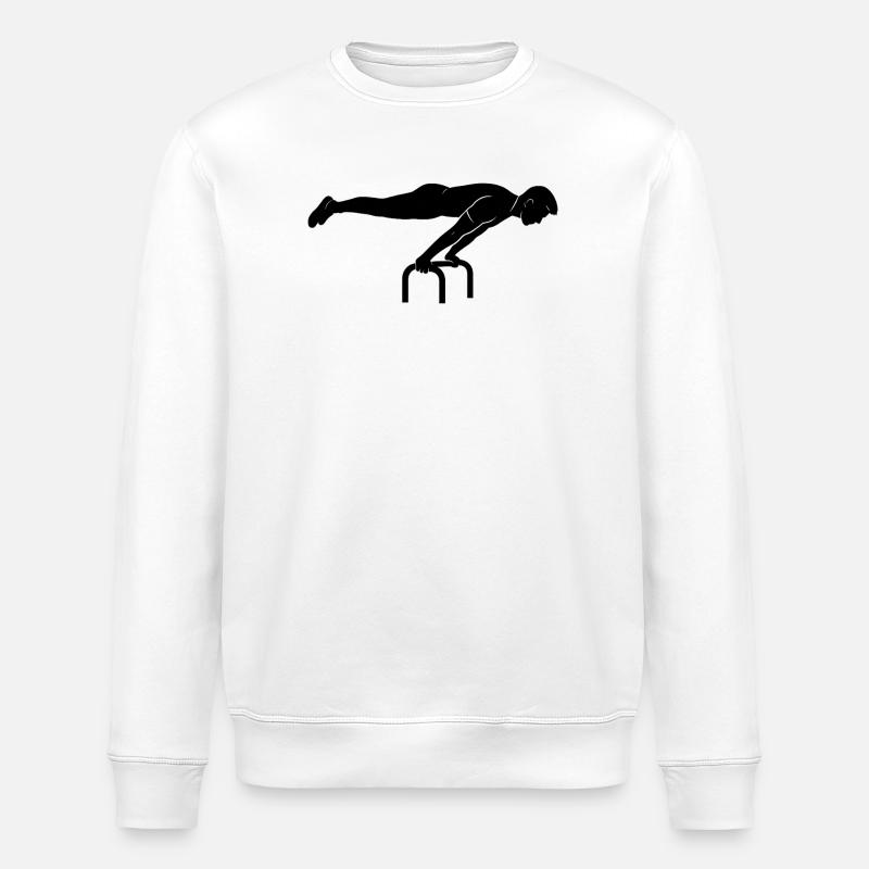 Linear abstraction in contrasting black - Stanley/Stella ROLLER Unisex Organic Sweatshirt - white