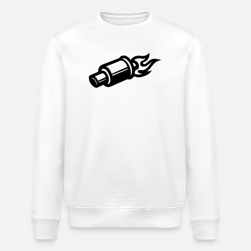 Auspuff Symbol Tuning - Stanley/Stella Unisex Bio-Sweatshirt ROLLER - Weiß