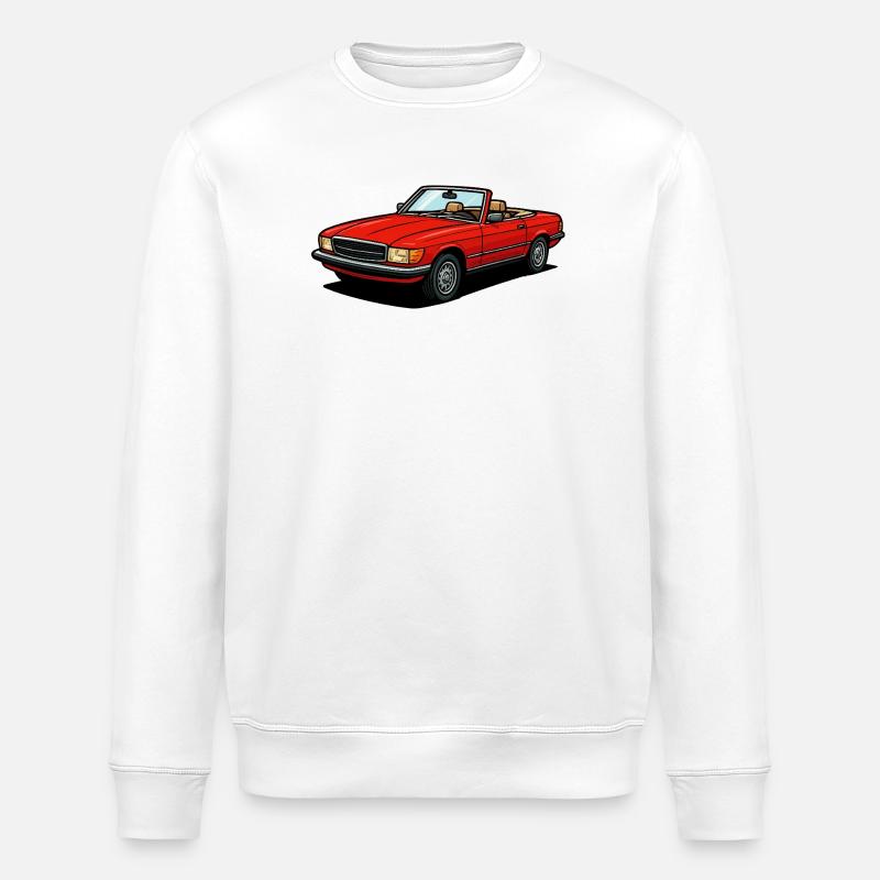 Toit ouvert cabriolet rouge - Sweat bio ROLLER Stanley/Stella Unisexe - blanc